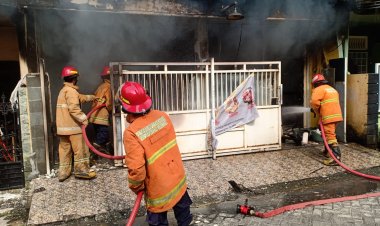 Tabung Gas Elpiji Meledak di GKB, Hanguskan Rumah dan Dua Sepeda Motor